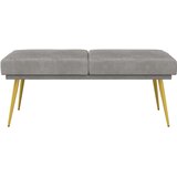  Klupa s dvostrukim slojem Svjetlosiva 120 x 45 x 46 cm Baršun | Eponuda.ba