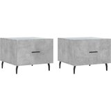 vidaXL klubske mizice 2 kosa betonsko sive 50x50x40 cm konstruiran les | Shoptok.si