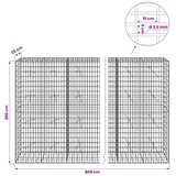  Gabion s žicom debljine 3 5 mm i mrežom 5x10 cm 800x20x200 cm - 20 cm 200 cm 800 x 230 cm | shoptok.hr