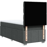vidaXL Box spring postelja z vzmetnico temno siva 80x200 cm blago | Shoptok.si