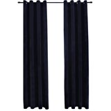  Zavjese za zamračivanje 2 kom baršunaste crne 140 x 245 cm | shoptok.hr
