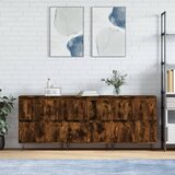 The Living Store Komoda 3 kosi dimljen hrast inženirski les - Komoda, (21837189) | Shoptok.si