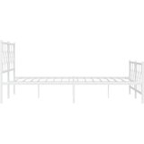  Metalni okvir kreveta uzglavlje i podnožje bijeli 200x200 cm | Eponuda.ba