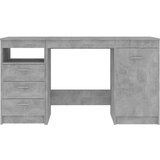  Radni stol siva boja betona 140 x 50 x 76 cm od iverice | shoptok.hr