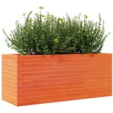 Vrtna sadilica voštano smeđa 110x40x45,5 cm masivna borovina | shoptok.hr