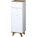 KSP15992 ormarić sa 2 ladice i 1 vratima 32X28X96 cm beli lak