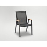 Jekleni vrtni stol Polywood (črn) | Shoptok.si