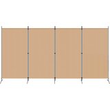  4-panelni pregradni zid Bež 346 x 180 cm Tkanina | shoptok.hr