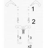 Opviq Luster Cambaz 3451, Metal, Srebrna boja | Eponuda.ba