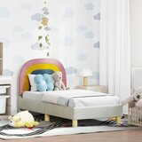  Okvir kreveta za malu djecu s naslonom Krema 70 x 140 cm Baršun | shoptok.hr