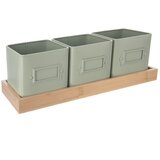 Orion Metalne posude za cvijeće u setu 3 kom za bilje Greenish – | shoptok.hr