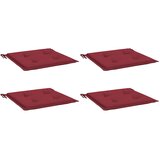  Jastuci za vrtne stolice 4 kom boja vina 40x40x4 cm od tkanine | shoptok.hr