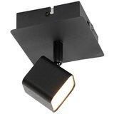 QAZQA Moderna stenska svetilka črna z LED s stikalom - Nola | Shoptok.si
