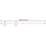  Drsna vrata s kompletom vodil 100x210 cm trdna borovina, (20804597) | Shoptok.si