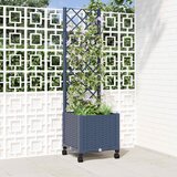  Vrtni saksija s rešetkom i kotačima Plavo Sivo 40 x 40 x 146 cm Cijene