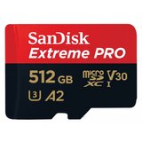 San Disk SDXC 512GB Micro Extreme Pro 200MB/s A2 C10 V30 UHS-I US+Ad 67812 | ePonuda.com