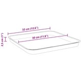  Kvadratna posuda za cvijeće 24 pcs Crna 32 x 32 x 2,5 cm | shoptok.hr