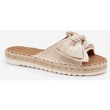Boto Women's Platform Sandals With Braiding And Bow Beige Alpireda | Shoptok.si