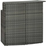 Poli vrtni barski stol sivi 120 x 55 x 110 cm od poliratana | shoptok.hr