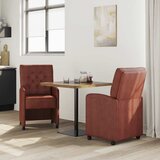  Blagovačke stolice s kotačima 2 pcs Sjajna smeđa Umjetna koža | shoptok.hr