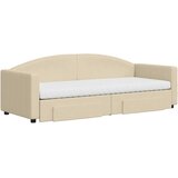  Dnevni krevet na razvlačenje s ladicama krem 80x200 cm tkanina | shoptok.hr