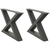  noge kavne mizice 2 kosa antracit 60x(30-31,3) cm jeklo | Shoptok.si