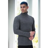 Dewberry 19295 Turtleneck Mens Sweater-DARK GREY Cijene