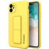Wozinsky Silikonski ovitek s stojalom za iPhone 11 Pro Max Kickstand Case, rumen, (21642969) | Shoptok.si