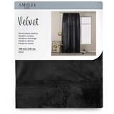 Restilo Črna žametna zavesa AmeliaHome Velvety, 245 x 140 cm | Shoptok.si