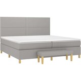  S oprugama i madracem svjetlosivi 200 x 200cm od tkanine | shoptok.hr