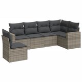  6-dijelni set vrtnih sofa od poliratana s jastucima sivi | shoptok.hr