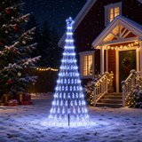  LED božićno drvce 230 LED lampica Višebojno Željezo Crna | shoptok.hr