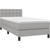  box spring s madracem LED svjetlosivi 90x190 cm tkanina | shoptok.hr
