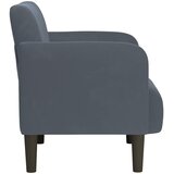 SOFA s naslonima za ruke tamno siva 54 cm baršunasta | Shoptok.si