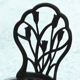  Vodootporni bistro set za 2 osobe: 1 stol + 2 stolice s otvorom za suncobran pogodan za više lokacija aluminij crna | shoptok.hr