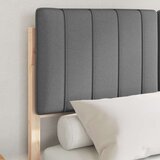  Posteljni okvir z oblazinjenim vzglavjem z vzglavjem Temno siva, (5000103756) | Shoptok.si