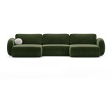 Cosmopolitan Design Zelena baršunasti sklopiva/s prostorom za odlaganje kutna garnitura (u obliku slova "U") Tonale – | shoptok.hr
