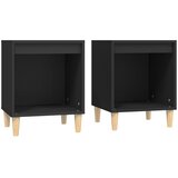 Maison Chic Dvo delni komplet Nočne omarice - Nočne mize črna 40x35x50 cm, (21688802) Cene
