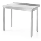 jeklena kuhinjska delovna miza, stenska, z robom 100x60 cm - 811245, (21388889)