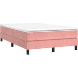 Box spring krevet s madracem ružičasti 120 x 200 cm baršunasti | shoptok.hr
