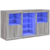  Komoda s LED svjetlima boja sivog hrasta 123x37x67 cm | shoptok.hr