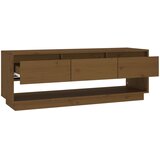 TV ormarić smeđa boja meda 110,5x34x40 cm od masivne borovine | Eponuda.com
