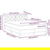 vidaXL Boxspring - Krevet s oprugama i madracem Crni 100x200 cm Baršun Tamno plava | shoptok.hr