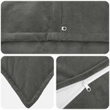  Jastuk s jastukom HOUTEN 2 kom. Antracit Mikrofibra Flis - Antracit 60 x 60 cm 2 | shoptok.hr