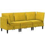  Komplet pohištva za dnevno sobo z blazino 3 pcs Rumena Žamet, (5000272735) | Shoptok.si