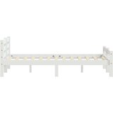  Posteljni okvir bel iz trdne borovine 160x200 cm | Shoptok.si