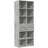 vidaXL Visoka komoda boja betona 70x42,5x185 cm od konstruiranog drva | shoptok.hr