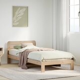 vidaXL Posteljni okvir brez vzmetnice 75x190 cm trdna borovina Cene