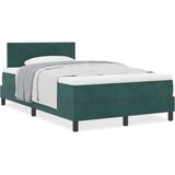 vidaXL Postelja s pomičnim dnom in vzmetnico Temno zelena 120x200 cm Žamet, (22051606) | Shoptok.si