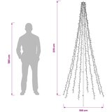  LED božićno drvce 235 cm 1000 LED lampica Topla bijela Čelik | shoptok.hr